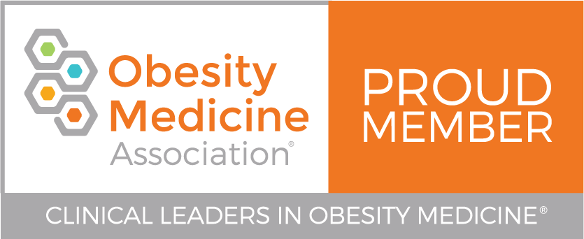 Obesity Medicine Association logo representing Grateful Healthcare's certified nurse practitioner, Carol Williams, as a proud member of the Obesity Medicine Association.